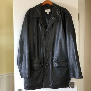 Merona black leather jacket